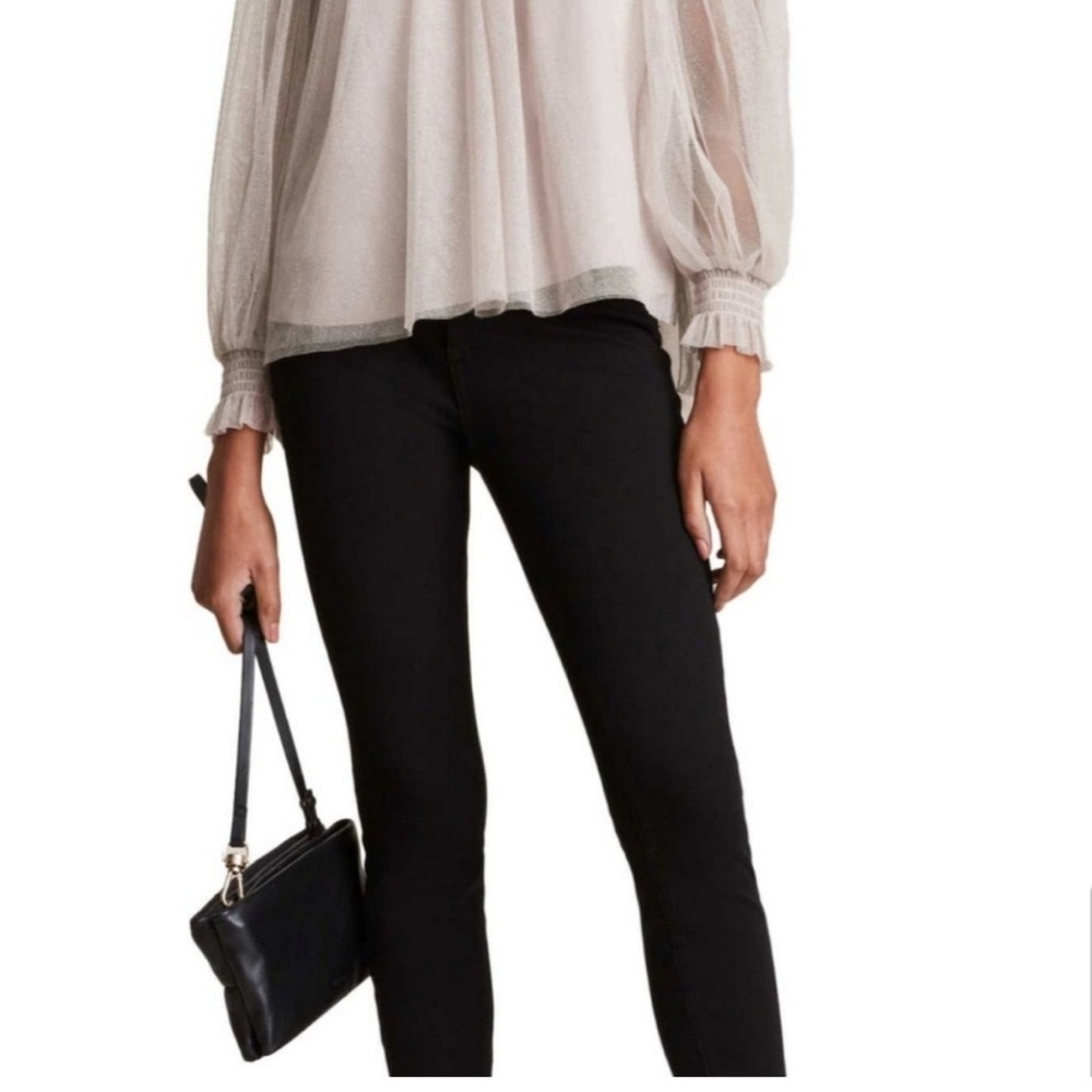 All Saints Metallic Nude Pink Perri Top